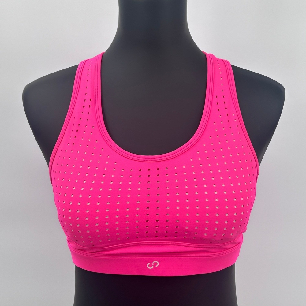Curves n Combatboots CNC Hot Pink V4 Laser‎ Cut Sports Bra Small Gym Athleisure